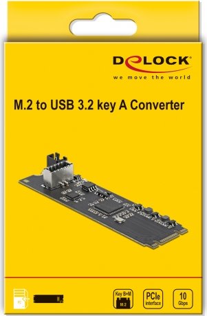 DeLOCK M.2 to USB 3.2 key A Converter, M.2