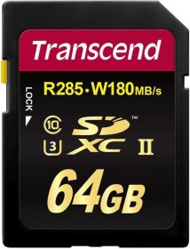 Transcend Ultimate R285/W180 SDXC 64GB, UHS-II U3, Class 10
