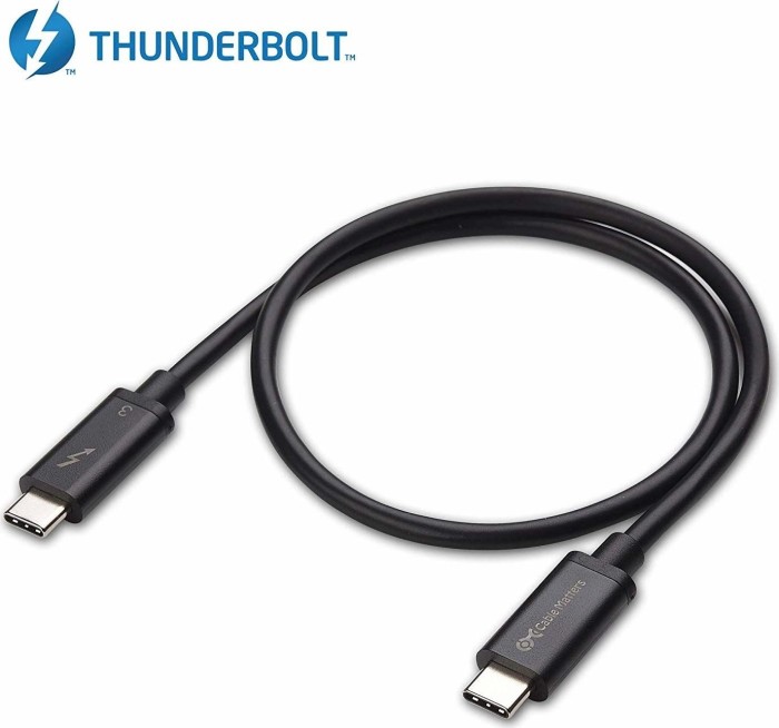 Cable Matters Thunderbolt 3 przewód czarny, 0.5m