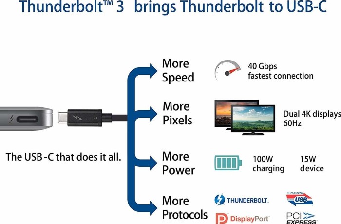 Cable Matters Thunderbolt 3 przewód czarny, 0.5m