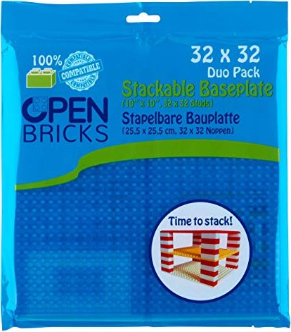 Open Bricks Stapelbare Bauplatte 32x32 Duo Pack