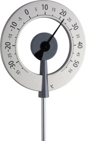 TFA Dostmann Lollipop Gartenthermometer Wetterstation Analog silberanthrazit/schwarz (12.2055.10)