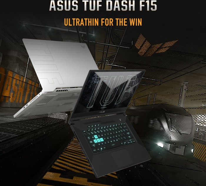 ASUS TUF Dash F15 FX516PM-HN139R Eclipse Gray, Core i7-11370H, 16GB RAM, 512GB SSD, GeForce RTX 3060, DE
