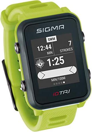 Sigma Sport iD.TRI inkl. Brustgurt und Geschwindigkeits-/Trittfrequenzsender neon green