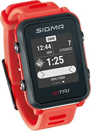 Sigma Sport iD.TRI inkl. Brustgurt und Geschwindigkeits-/Trittfrequenzsender rot