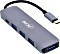 InLine USB-Typ C Multi Hub, 4x USB-A 3.0, PD 87W, USB-C 3.0 [Stecker] (33271L)