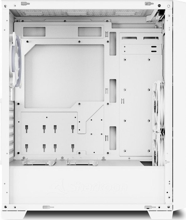 Sharkoon VS8 RGB White, biały, szklane okno