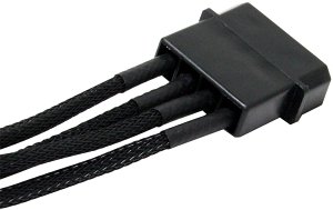 NZXT adapter zasilający SATA 4-Pin [IDE] na 15-Pin [SATA] 20cm, sleeved czarny