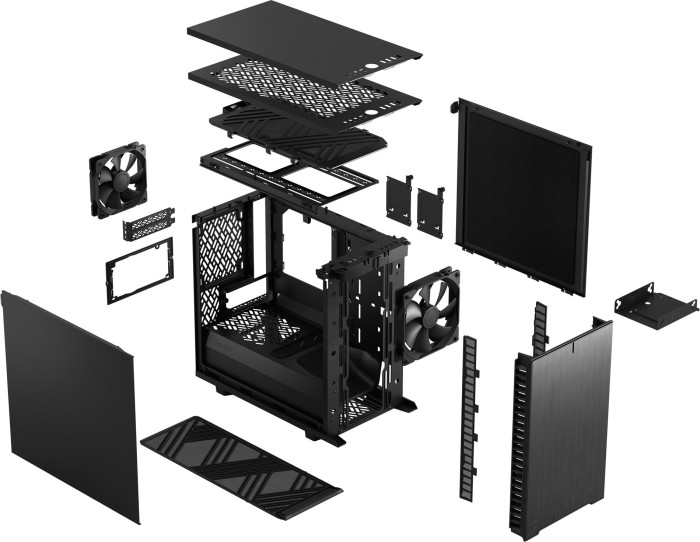 Fractal Design Define 7 Nano Black Solid, mini-ITX, wyciszenie