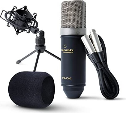 Marantz MPM-1000 Kondensator Großmembran Studio Mikrofon Set Niere Popkiller Mic 