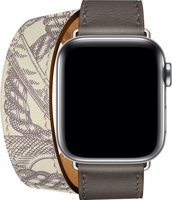 Apple Apple Watch Hermès 40mm Étain/Béton Swift Leather Double Tour  (MX2V2ZM/A)