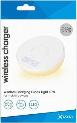 XLayer Wireless Charging Clock Light 10W weiß