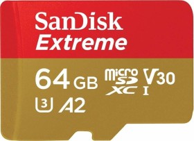 SanDisk Extreme R160/W60 microSDXC 64GB Kit, UHS-I U3, A2, Class 10