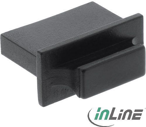 InLine ochrona przed kurzem do HDMI gniazdko, 4 sztuki, czarny