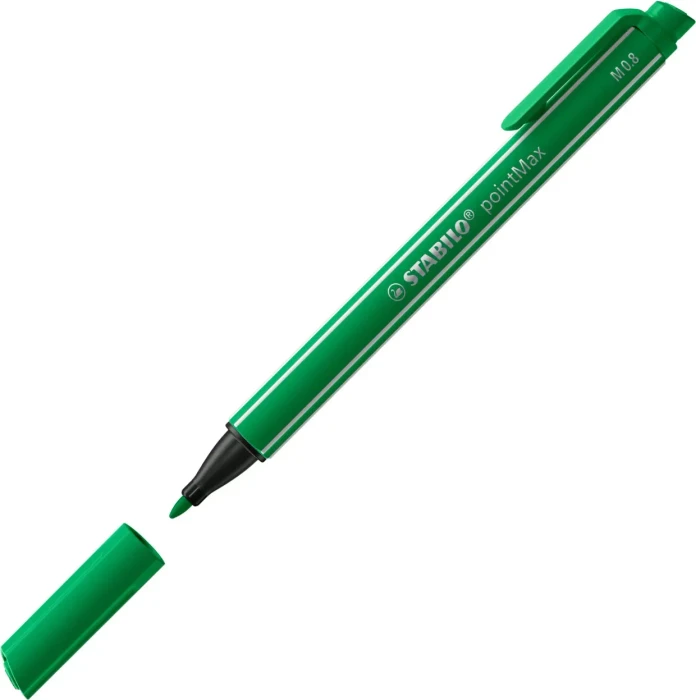 STABILO PointMax Filzschreiber – 10er Pack Moosgrün (0,8 Mm Spitze)