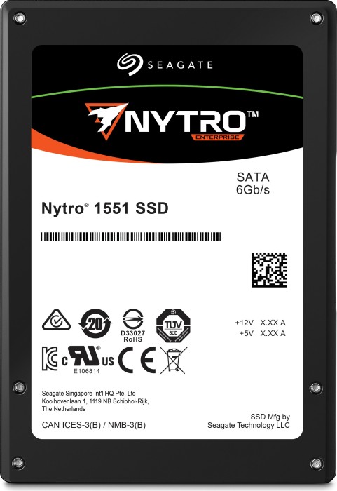 Seagate Nytro 1000 - 3DWPD 1551 DuraWrite Mainstream Endurance 1.92TB, TCG Opal, 2.5"/SATA 6Gb/s