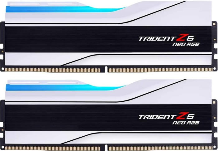 G.Skill Trident Z5 NEO RGB weiß DIMM Kit 32GB, DDR5-6400, CL32-39-39-102, on-die ECC (F5-6400J3239G16GX2-TZ5NRW)