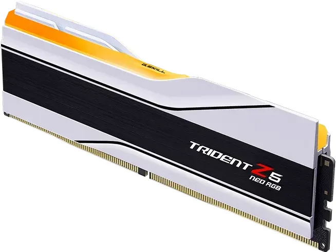 G.Skill Trident Z5 NEO RGB white DIMM kit 32GB, DDR5-6400, CL32-39-39-102, on-die ECC