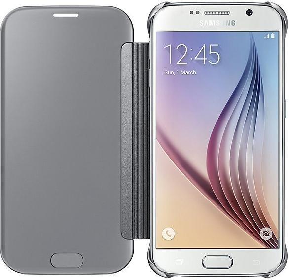 Samsung Clear View Cover für Galaxy S6 silber