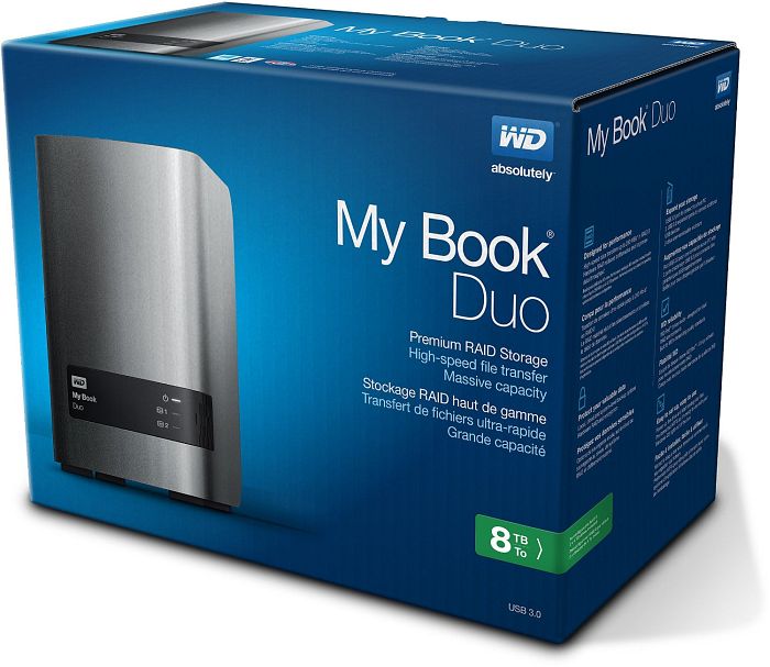 Western Digital WD My Book Duo 4TB, USB 3.0 Micro-B