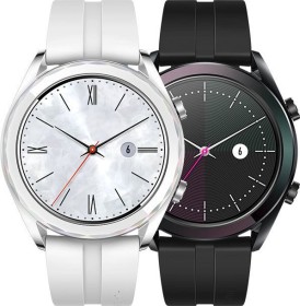 Huawei Watch GT Elegant schwarz mit Silikonarmband schwarz