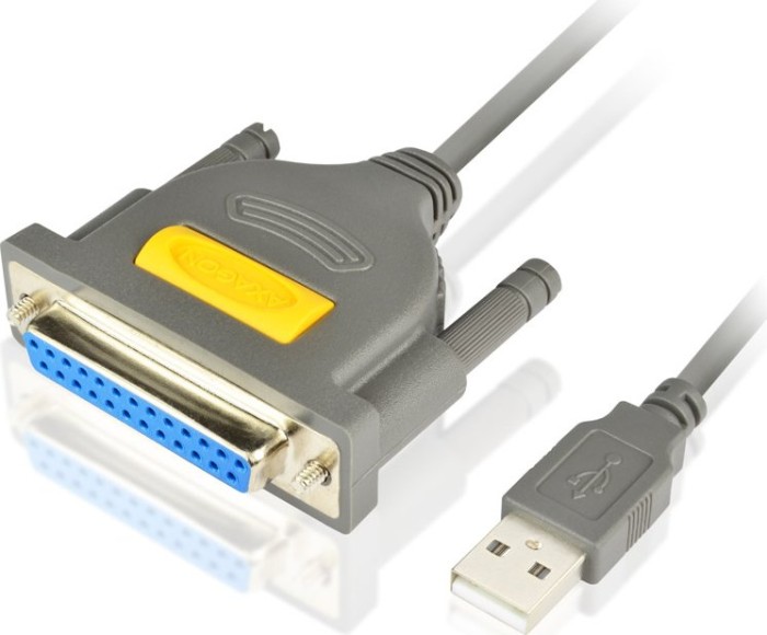 AXAGON kabel drukarki USB na port równoległy DB25F, 1.5m