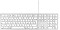 Perixx Periboard-325 Mac-Tastatur mit Hintergrundbeleuchtung weiß, USB, DE (11606 / PERIBOARD-325 M W DE)