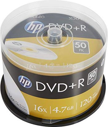 DVD+R 4.7GB/120Min/16x Cakebox (50 Disc) (DRE00026)