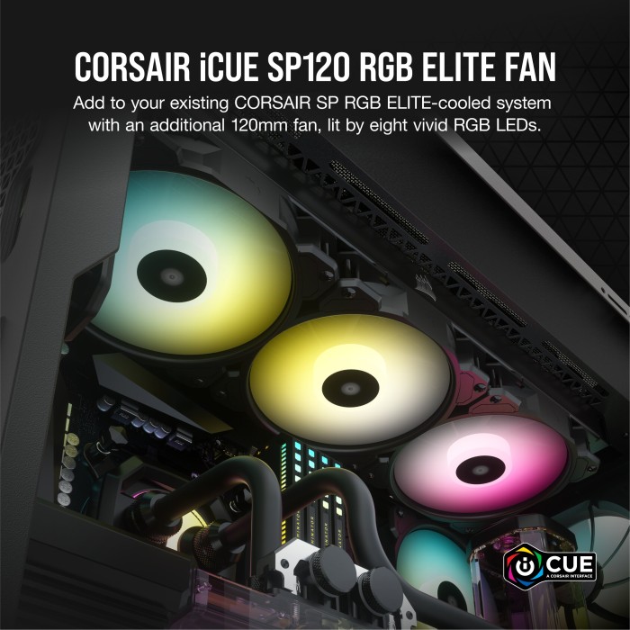 Corsair SP Series iCUE SP120 RGB Elite, schwarz, 120mm