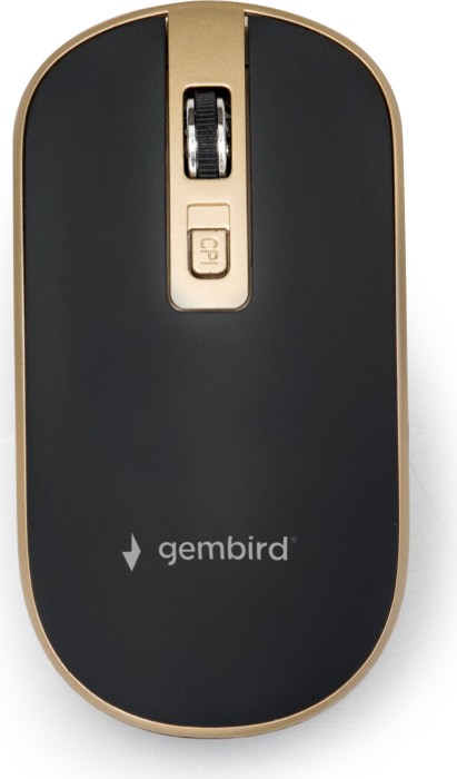 Gembird Wireless Optical Mouse 4B-06 schwarz/gold, USB