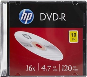 HP DVD-R 4.7GB 16x, 10er Slimcase