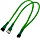 Nanoxia 4-Pin PWM przewód typu Y 30cm, sleeved neon-zielony (NXPWY30NG)