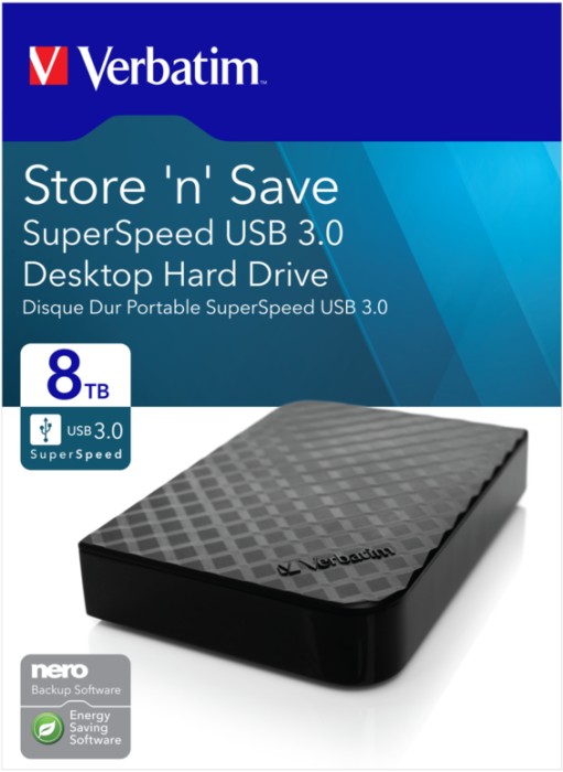 Verbatim Store 'n' Save Gen.2 8TB, USB-B 3.0