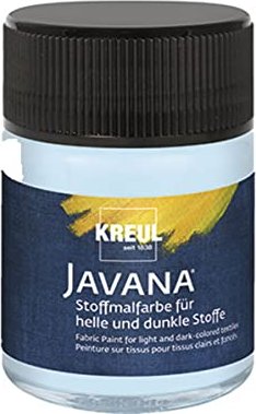 Kreul Javana Stoffmalfarbe für helle und dunkle Stoffe 50ml, eisblau