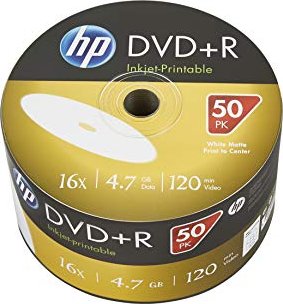 HP DVD+R 4.7GB 16x printable, 50er-Pack