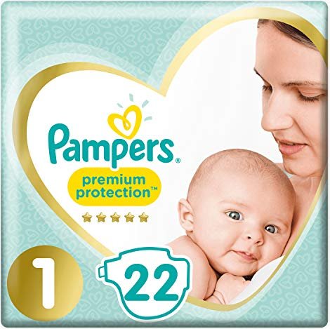 Pampers Premium Protection New Baby Gr.1 Einwegwindel, 2-5kg, 22 Stück