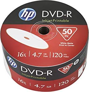 HP DVD-R 4.7GB 16x printable, 50er-Pack