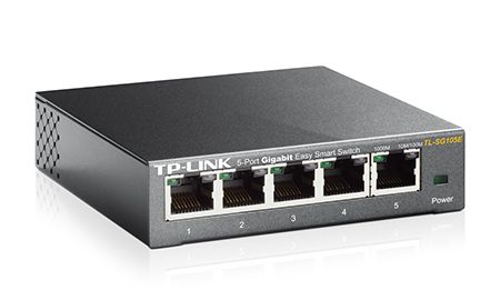 TP-Link TL-SG100 Desktop Gigabit Easy Smart Switch, 5x RJ-45