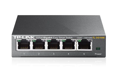 TP-Link TL-SG100 Desktop Gigabit Easy Smart Switch, 5x RJ-45