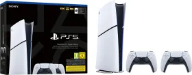 Sony PlayStation 5 Slim Digital Edition - 1TB inkl. 2 Controller weiß (1000042065)