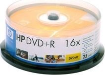 HP DVD+R 4.7GB 16x, Cake Box 25 sztuk