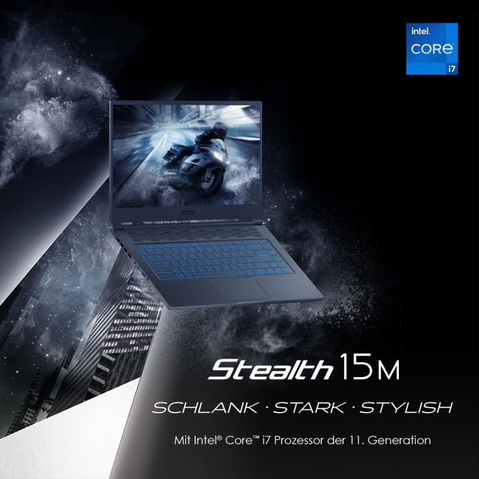MSI Stealth 15M A11SDK-067 Carbon Gray, Core i7-1185G7, 16GB RAM, 1TB SSD, GeForce GTX 1660 Ti Max-Q, DE