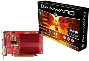 Gainward GeForce 210 pasywne, 1GB DDR2, VGA, DVI, HDMI
