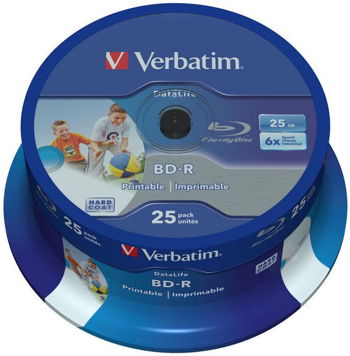 Verbatim BD-R 25GB 6x, 25er Spindel Wide Inkjet printable
