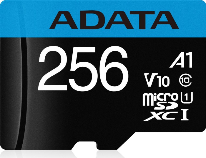 ADATA Premier R100/W25 microSDXC 256GB Kit, UHS-I U1, A1, Class 10