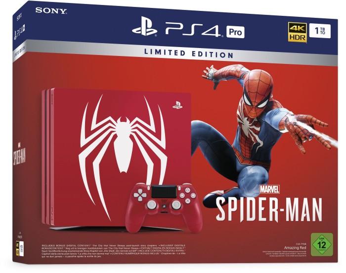 Sony PlayStation 4 Pro - 1TB Marvel's Spider-Man Limited Edition Bundle rot