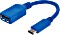 Manhattan SuperSpeed USB-C Anschlusskabel USB 3.2 Gen 1 Typ C-Stecker Typ A-Buchse 0.15m blau (353540)