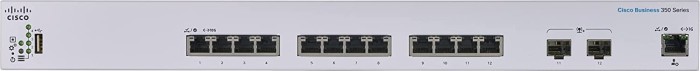 Cisco Business 350 Rack 10G Managed Stack switch, 10x RJ-45, 2x RJ-45/SFP+
