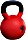 Gorilla Sports Red Rubber Kettlebell 32kg (100491-00008-0034)