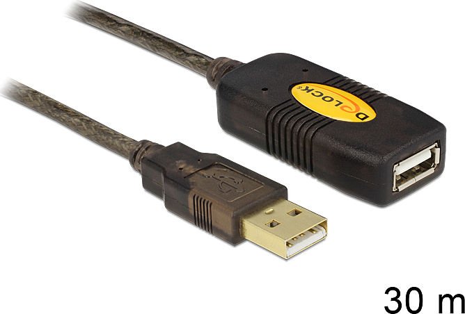 DeLOCK przewód USB 2.0 kabel przedłużający A/A, 30m